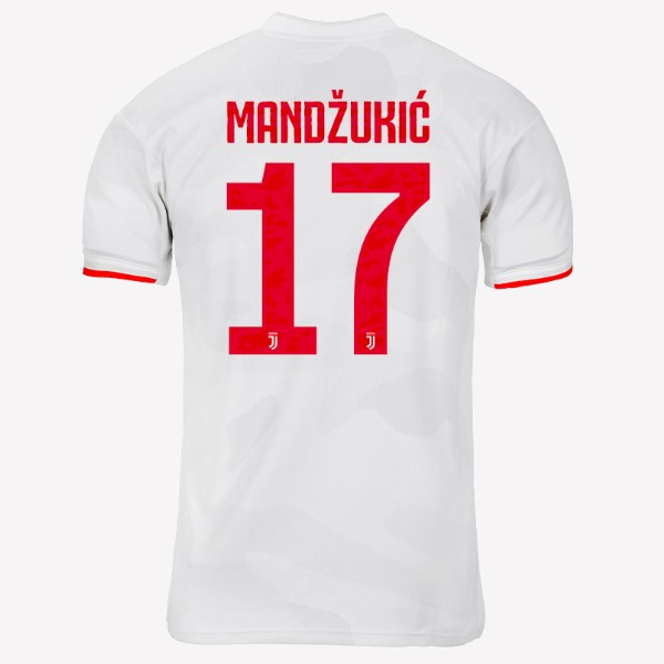Camiseta Juventus NO.17 Mandzukic Segunda equipo 2019-20 Gris Blanco